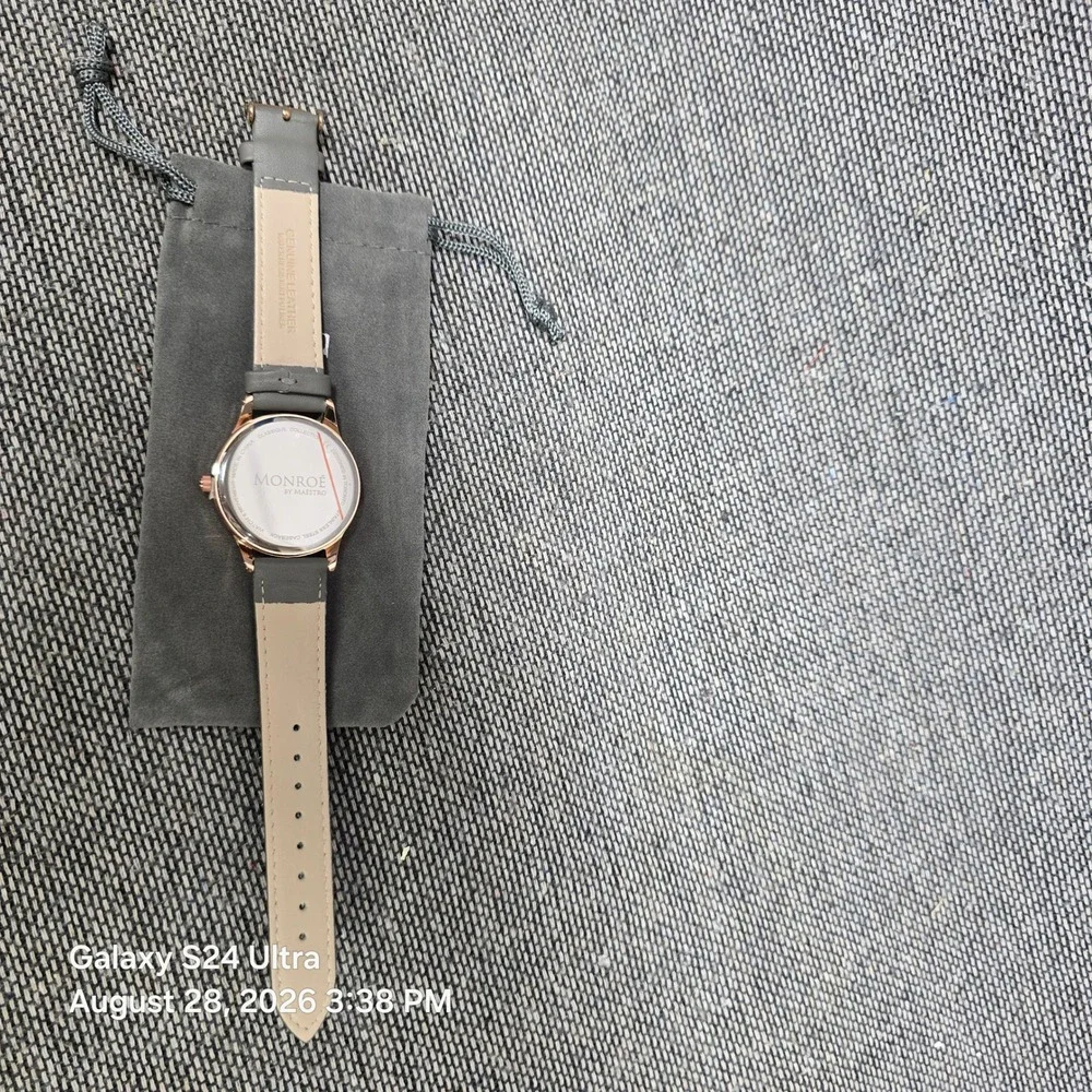 Monroe Classique Watch Rose Gold Grey Leather MON-FA-001 New Minimalist Luxury
